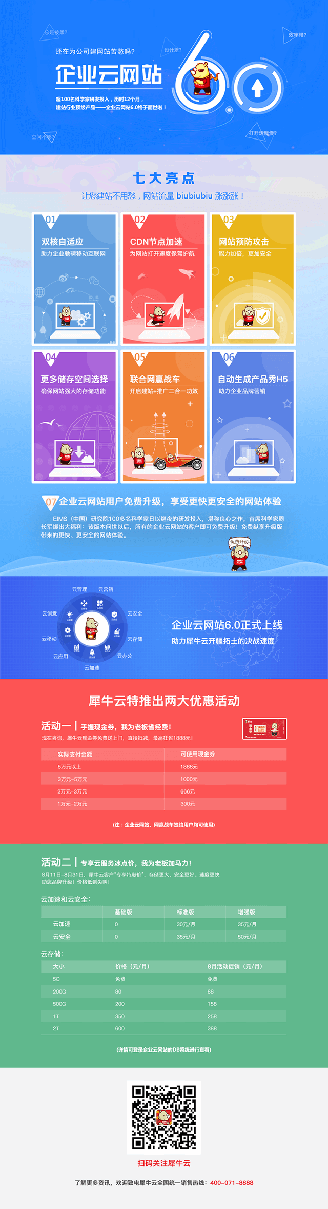 【活动】犀牛云双重优惠来袭！现金券任性抢，最高可省1888元！